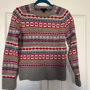 J Crew Wool Fair Isle Sweater